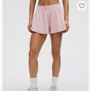 Lululemon Shake It Out High Rise Running Short pink haze